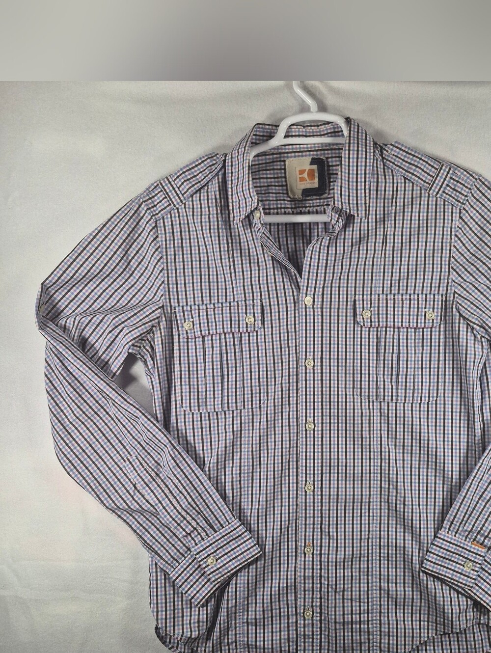 Boss Orange by Hugo Boss Men's Long Sleeve Button Down Plaid Casual Shirt